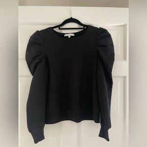 Rebecca Minkoff Black Puff Sleeve Sweatshirt